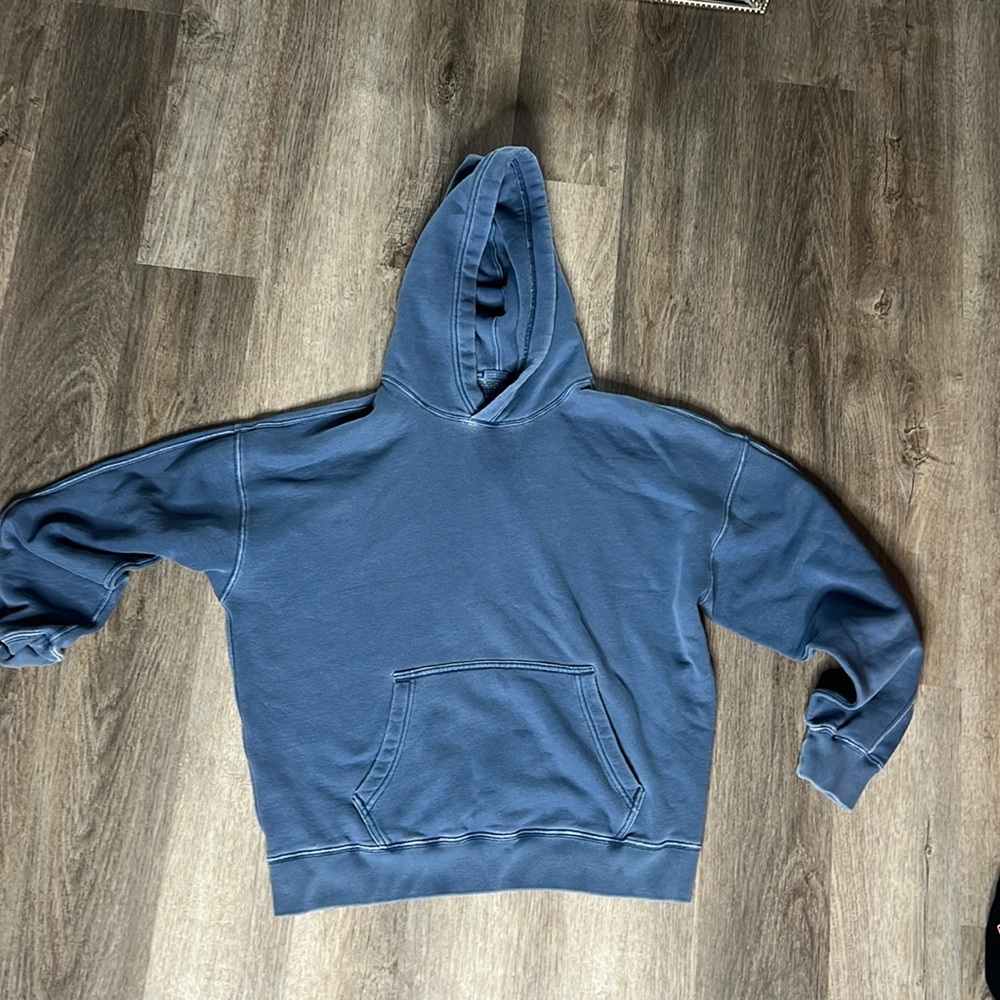 abercrombie oversized hoodie blue size small